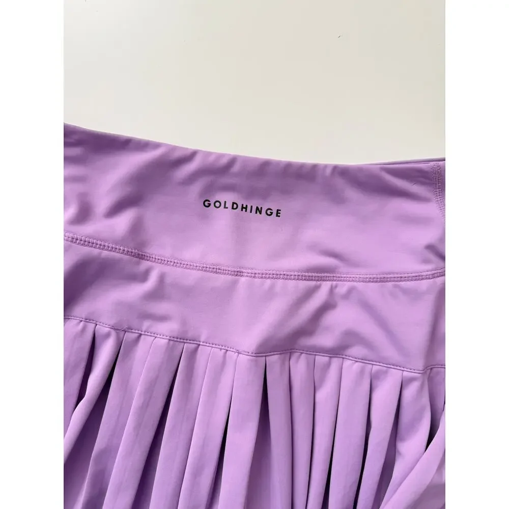 gold hinge pleated tennis skirt - size XS - Picture 3 of 5